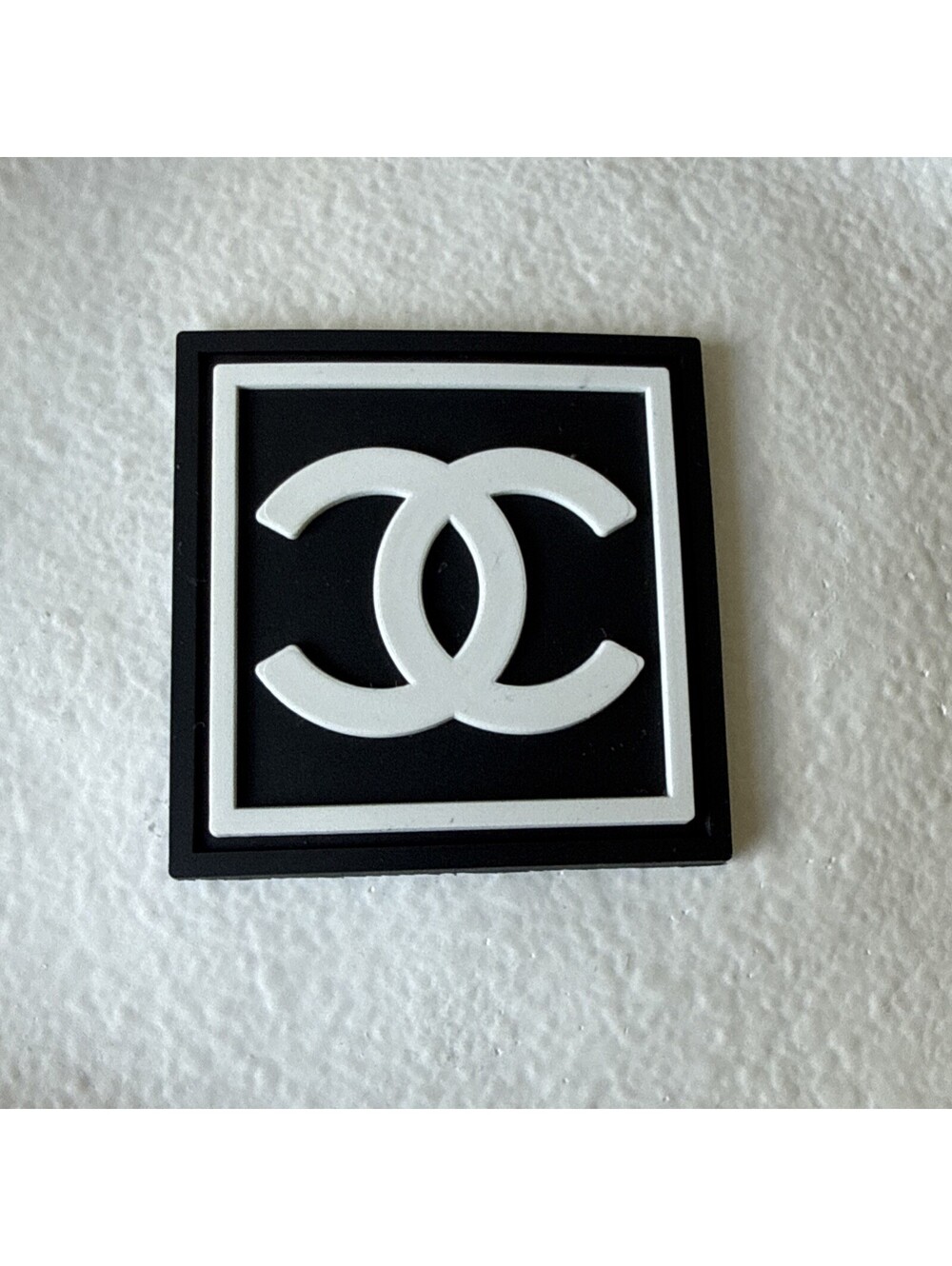 Chanel 1 Designer Rubber Tag LABEL Replacement Accessories 4 X 4 cm